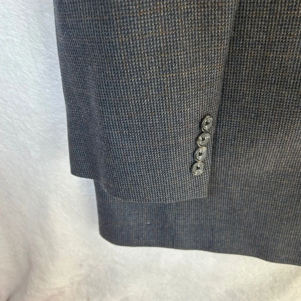 Lauren Ralph Lauren Mens 44L Sport Coat Blazer Jacket Gray Pure Wool